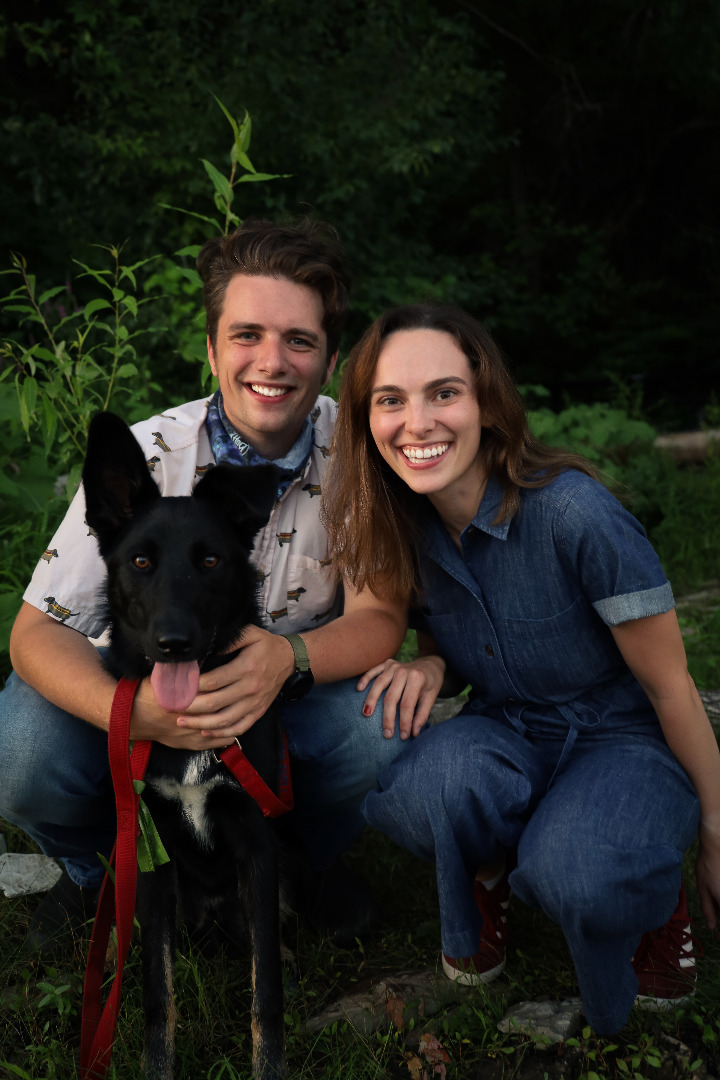 Forest, his wife Jessi, and their dog Oslo
